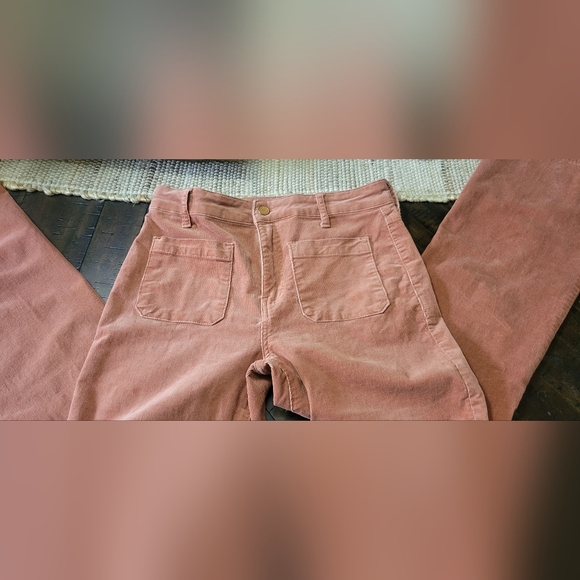 AVEC LES FILLES  Anthopologie burnt orange, wide leg corduroy pants, size 8 EUC - Picture 7 of 13